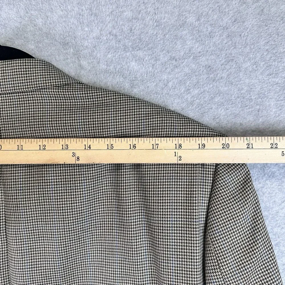 Ralph Lauren LRL 48R Houndstooth Plaid Blazer Men Light Brown Sport Coat  Career